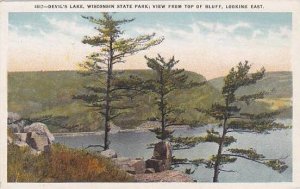 Wisconsin Devils Lake Wisconsin State Park View From Top Of Bluff Looking East