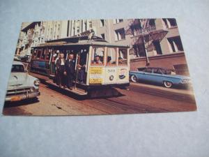 San Francisco,Cable Car, CA // (Early 60's)  Unused Postcard