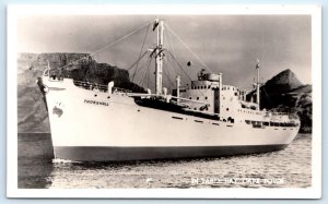 RPPC MS THORSHALL at CAPETOWN Canadian South African Line c1950s Postcard