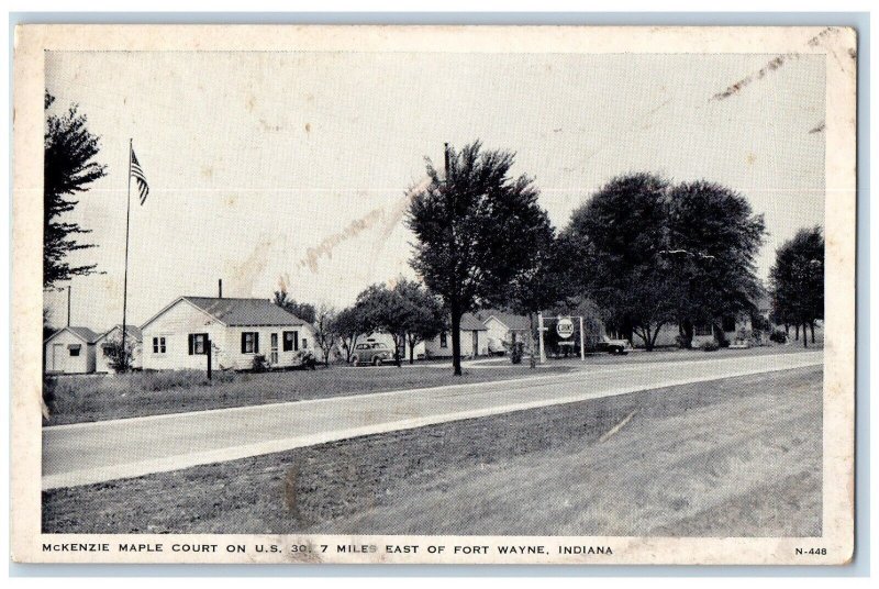 McKenzie Maple Court On U.S. 30 East Cars Fort Wayne Indiana IN Vintage Postcard