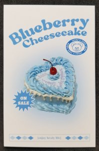 [AG] P597 Food Dessert Blueberry Cheese Cake Gastronomy Cuisine (postcard) *New