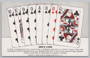 Greetings~Mens Card 6 Cards Give a Complete Reading~Vintage Postcard