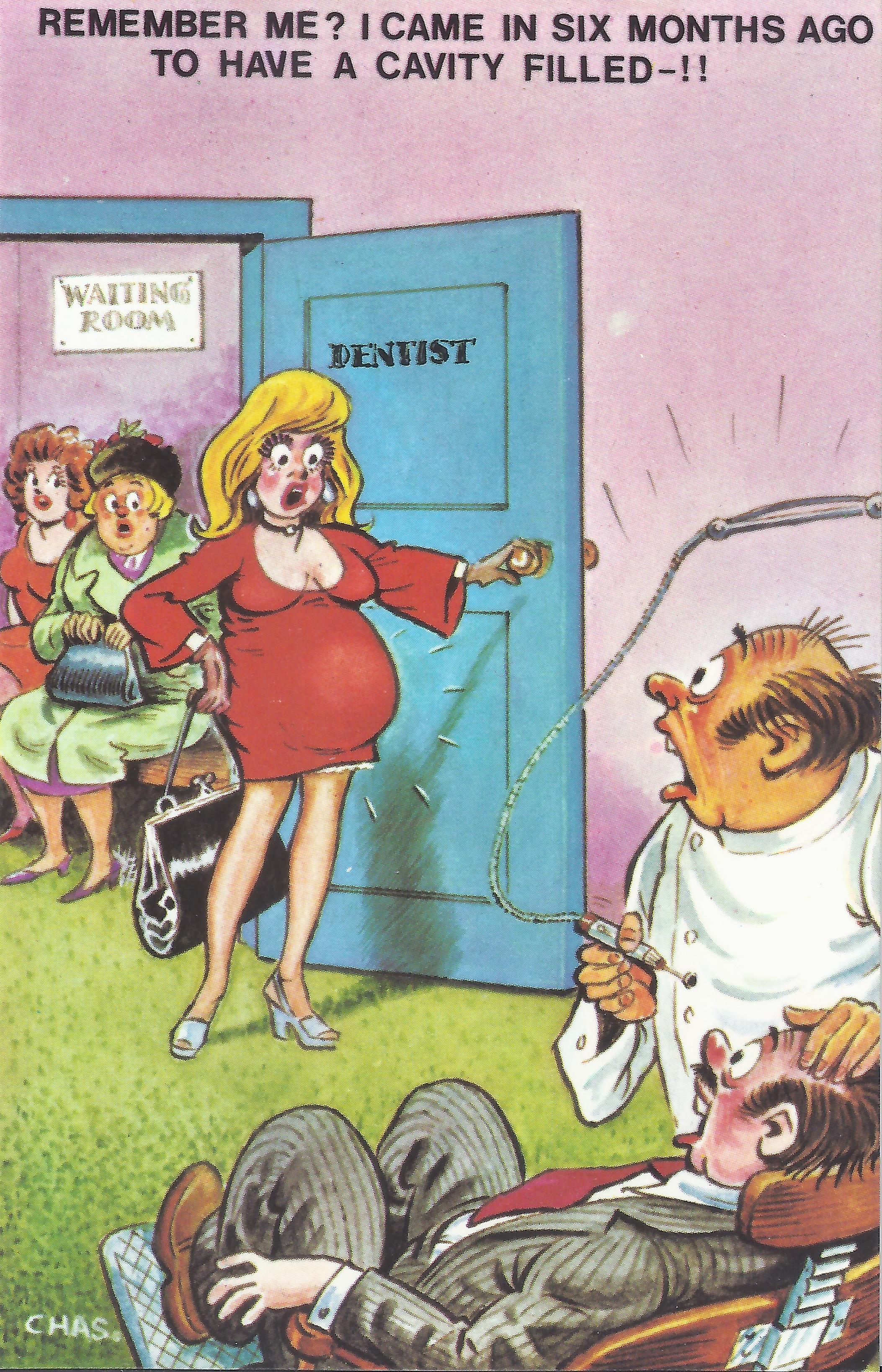 Vintage 1970s Bamforth Comic Postcard Six Months Ago To Have Cavity Fil Topics Humour 9906
