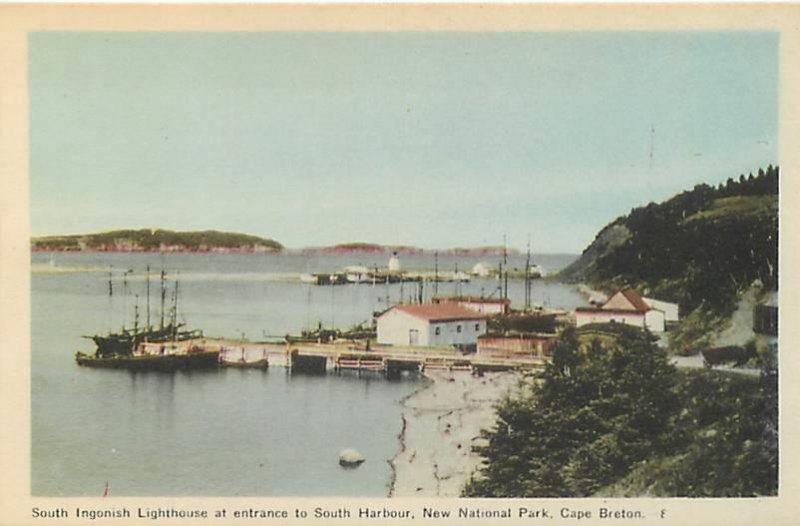 CAPE BRETON, N.S. Canada ~ New National Park SOUTH INGONISH LIGHTHOUSE Postcard