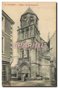Old Postcard Poitiers The church Sainte Radegonde