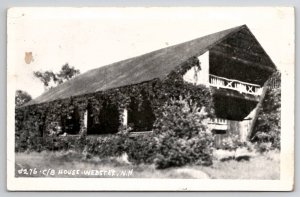 Webster NH RPPC Covered Bridge House of Jessie Pearson Real Photo Postcard Q23