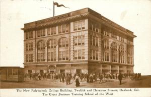 Postcard New Polytechnic College 12th & Harrison Street Oakland CA Alameda CO