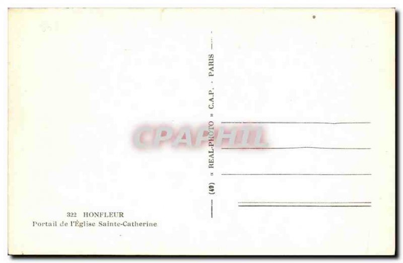 Modern Postcard Honfleur Church of St. Catherine Portal