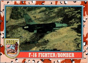 Military 1991 Topps Dessert Storm Card F-16 Fighter Bomber Jet sk21324