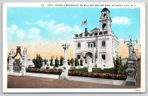 Cap't Young's Residence On Million Dollar Pier Atlantic City New Jersey Postcard