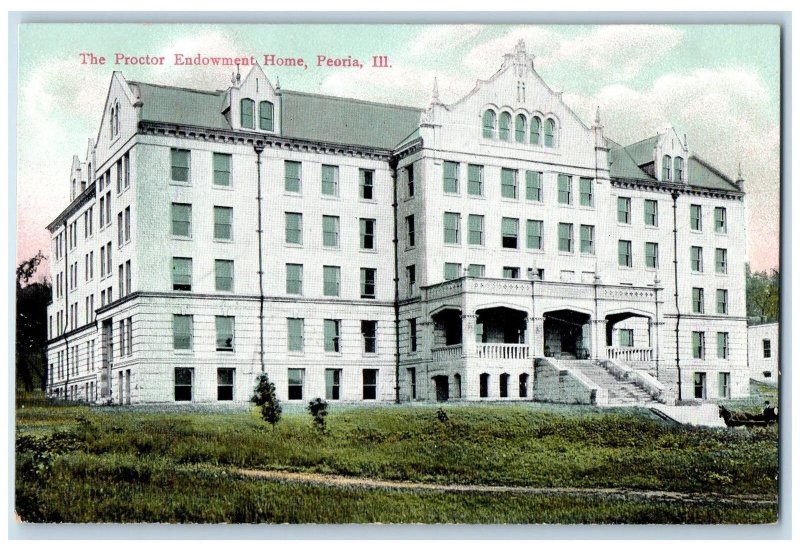 c1910's The Proctor Endowment Home Exterior Peoria Illinois IL Unposted Postcard