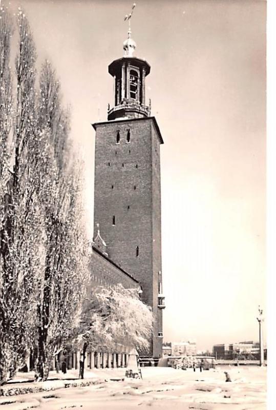 Sweden Old Vintage Antique Post Card Large Tower Unused