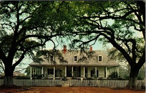 Oakland Southern Plantation House Natchitoches La. Vtg Chrome Postcard 