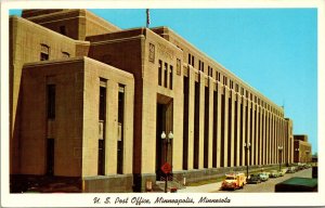 US Post Office Minneapolis Minnesota MN Old Cars Postcard VTG UNP Vintage Unused 