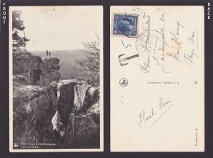 LUXEMBOURG, Postcard, L'Ile du Diable, Postage Due, RPPC