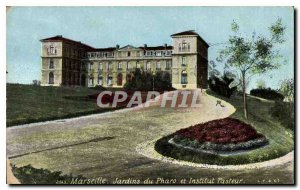 Old Postcard Marseille Jardin du Pharo and Pasteur Institute
