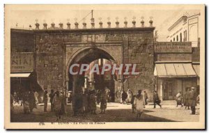 Old Postcard Tunis La Porte De France