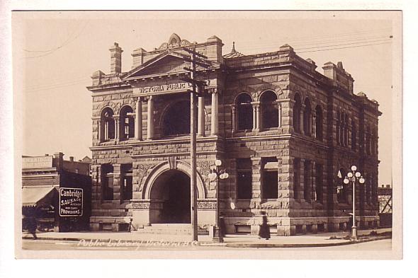 Real Photo, Public Library, Sausage Kitchen, Victoria, British Columbia