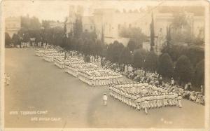 RPPC Naval Training Station San Diego CA Sailors March in Formation WWI 39-50