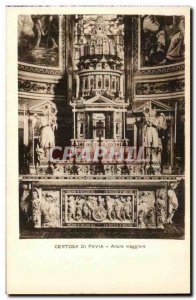 Old Postcard Certosa di Pavia Altare Maggiore