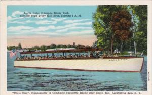 Uncle Sam Leaving Hotel Crossman Dock Alexandria Bay New York 195...