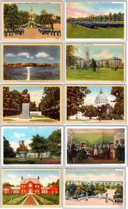 LOT/10 1930's-1950's ANNAPOLIS MD VINTAGE LINEN POSTCARDS CONDITION VARIES #1