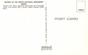 Vintage Postcard Craters Of The Moon National Monument Massive Lava Flows Idaho