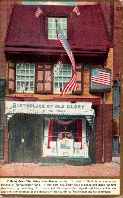 Pennsylvania Philadelphia Betsy Ross House 1913