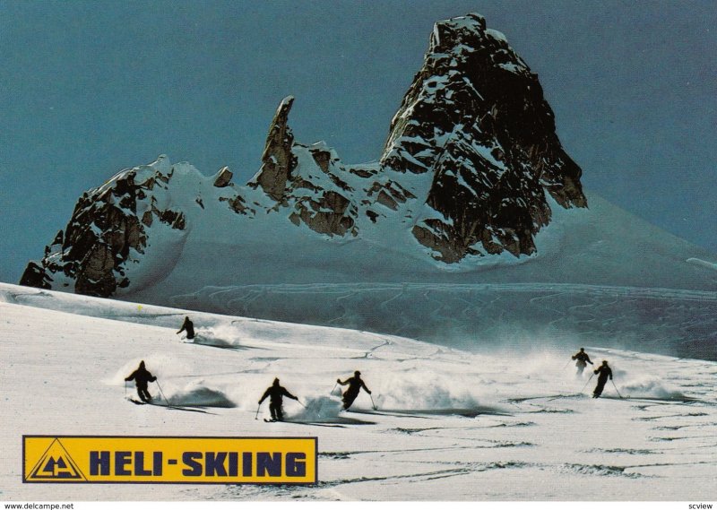 HELI-SKIING , LOBSTER CLAW run, Purcell Mountains , B.C. , Canada , 60-80s