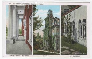 University of Oregon Multi View Eugene OR 1920c postcard