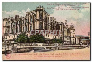 Postcard Old St Germain en Laye Le Chateau and the Church