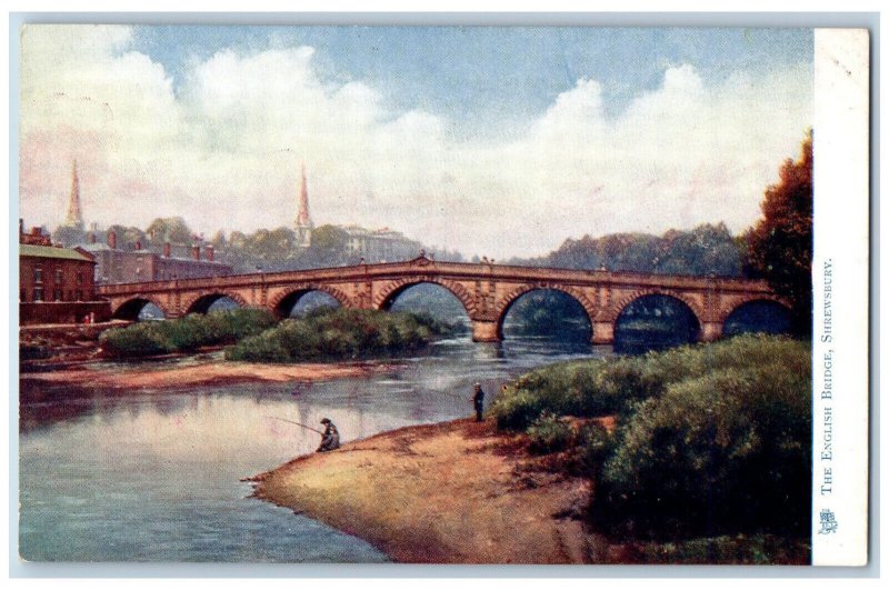 Shropshire England Postcard The Bridge Shrewsbury c1910 Oilette Tuck Art