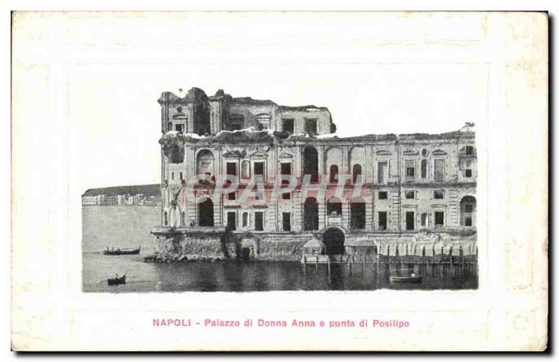 Postcard Old Napoli Palazzo di Donna Anna and Punta di Posllipo