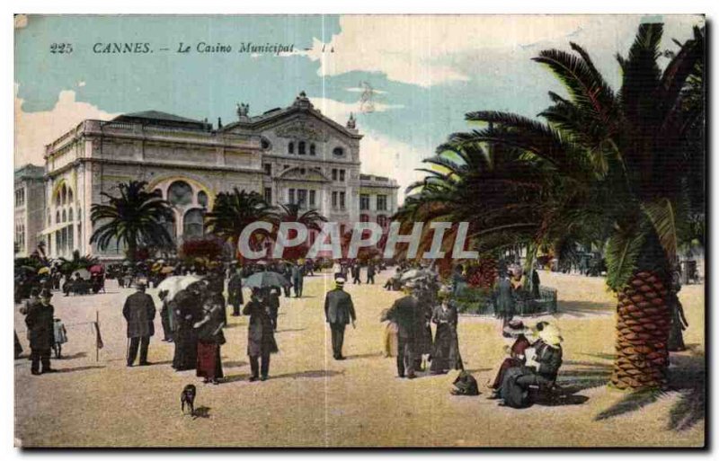 Old Postcard Cannes Municipal Casino