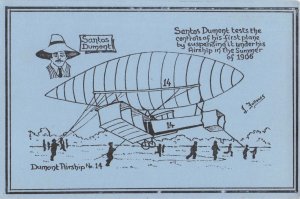 Santos Dumont Airship Rare Limited Edition Of 100 Postcard