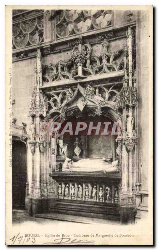 Postcard Old Church Of Brou Bourg tomb of Margaret of Bourbon