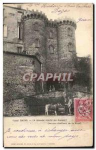 Old Postcard Bazas The Great Gate Of Gisquet Calf Children (animated)