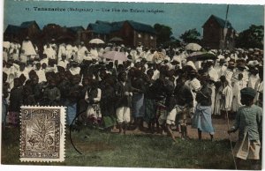 PC TANANARIVE UNE FETE DES ENFANTS INDIGENES ETHNIC TYPES MAGADASCAR (a30087)