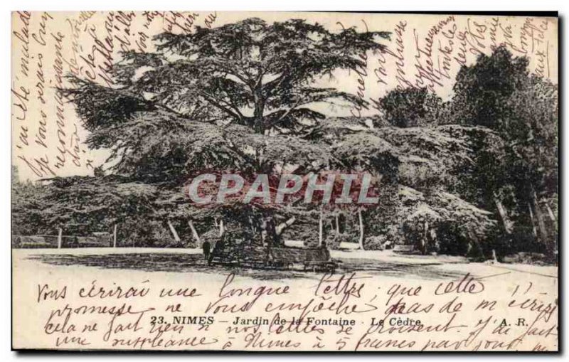 Nimes - Fountain Gardens - Old Postcard