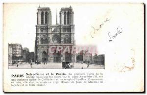 Old Postcard Paris Our Damet and the court