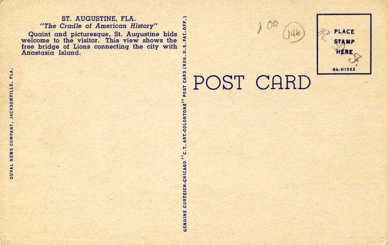 FL - St Augustine. Moon Over City