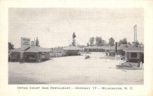 Wilmington North Carolina Orton Court and Restaurant Vintage Postcard AA72042