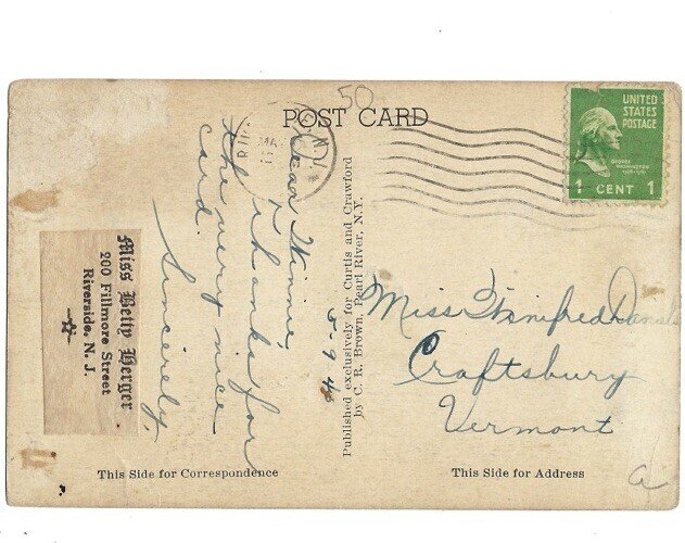 c1940 Sharp Memorial World War Monument Williamstown New Jersey NJ Postcard