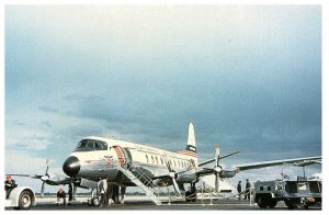 Continental Airlines Viscount at Denver Stapleton Airport Postcard 1958