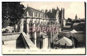 Old Postcard Montpellier La Cathedrale The Apse