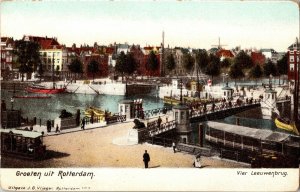 Groeten Uit Rotterdam Algemeene Postvereeniging Briefkaart Postcard UDB Antique 