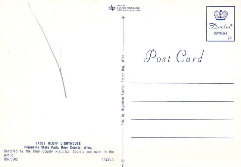 Eagle Bluff Lighthouse,Peninsula State Park,Door County,WI BIN