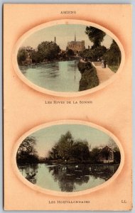 Vtg Amiens France Les Rives De La Somme Les Hortillonnages 1910s View Postcard