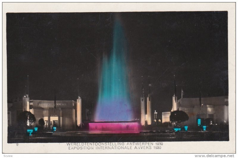 RP, Fountain, Exposition Internationale Anvers, ANTWERPEN, Belgium, 1930