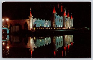 Lancaster Pennsylvania~Dutch Wonderland Castle Gift Shop Night~PM 1971~Postcard